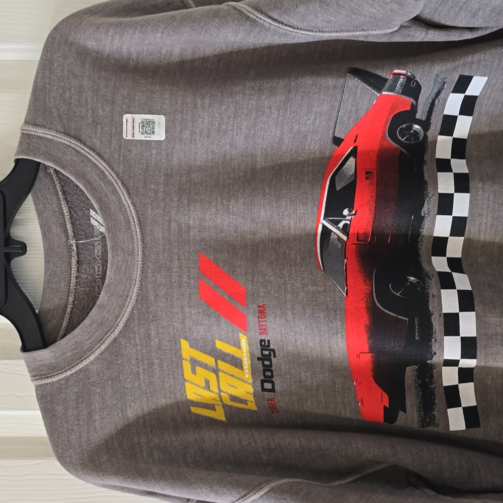 DODGE CHARGER MEN'S GRAY PULLOVER SWEATSHIRT SIZE MEDIUM
